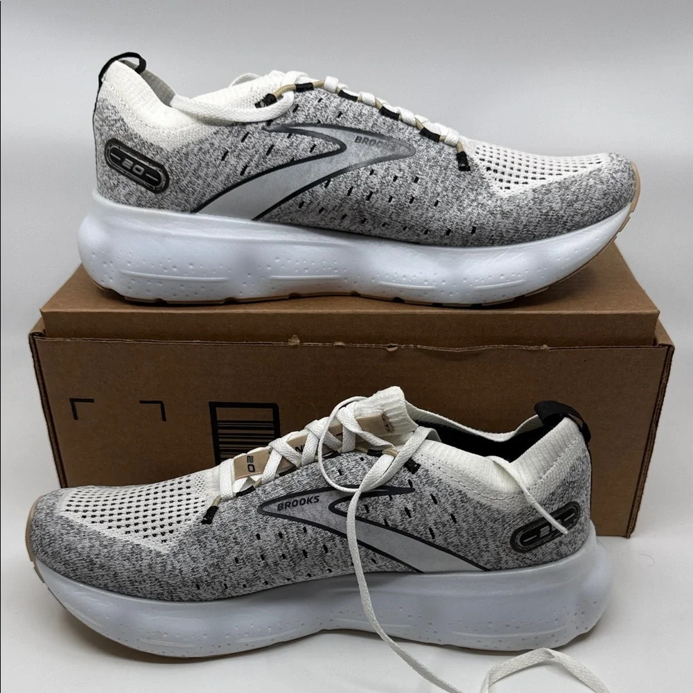 Brooks  Glycerin Gray and White Running Shoes - Picture 2 of 7